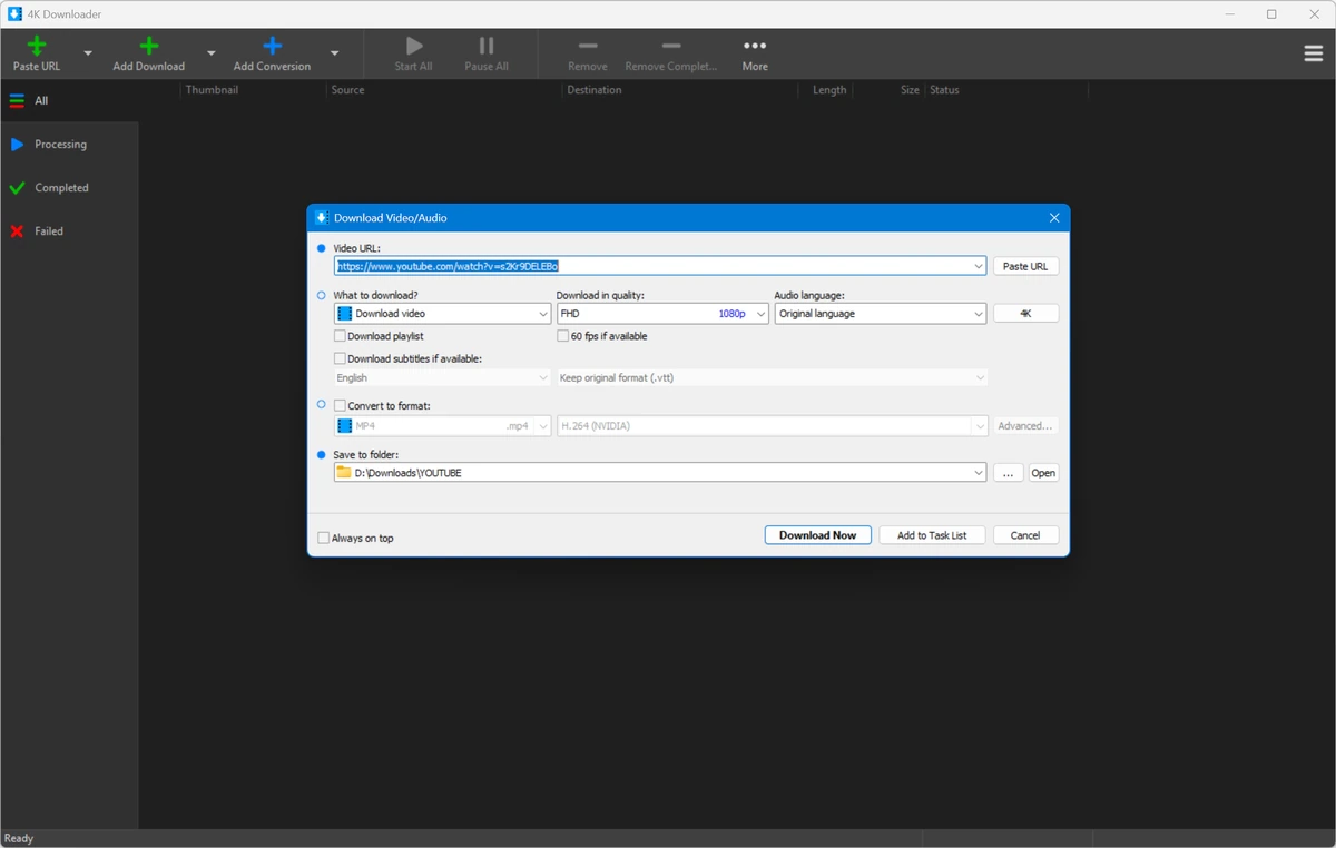 Утилита для скачивания видео 4K Downloader 6.3.16 — изображение 3