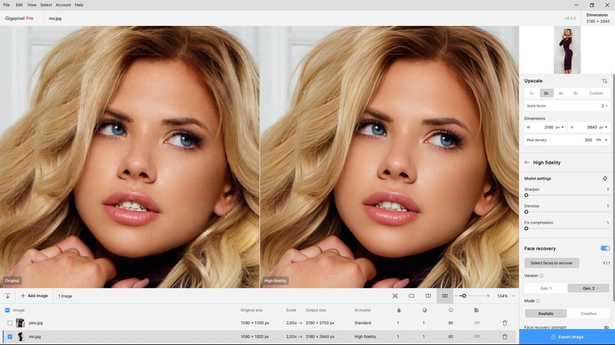 Увеличение картинок без потерь Topaz Gigapixel AI Pro 8.3.3 RC — изображение 3