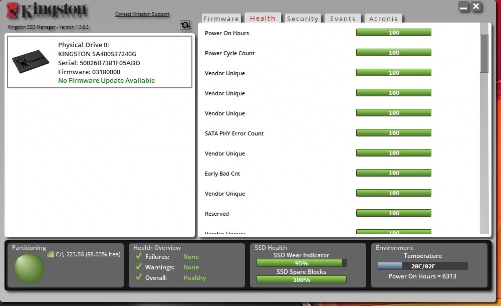 Kingston SSD Manager 1.5.6.5 — изображение 3