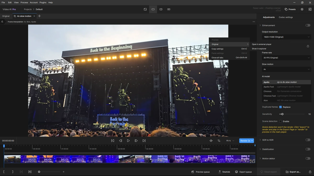 Видеоредактор Topaz Video AI 7.1.4 by KpoJIuK — изображение 3