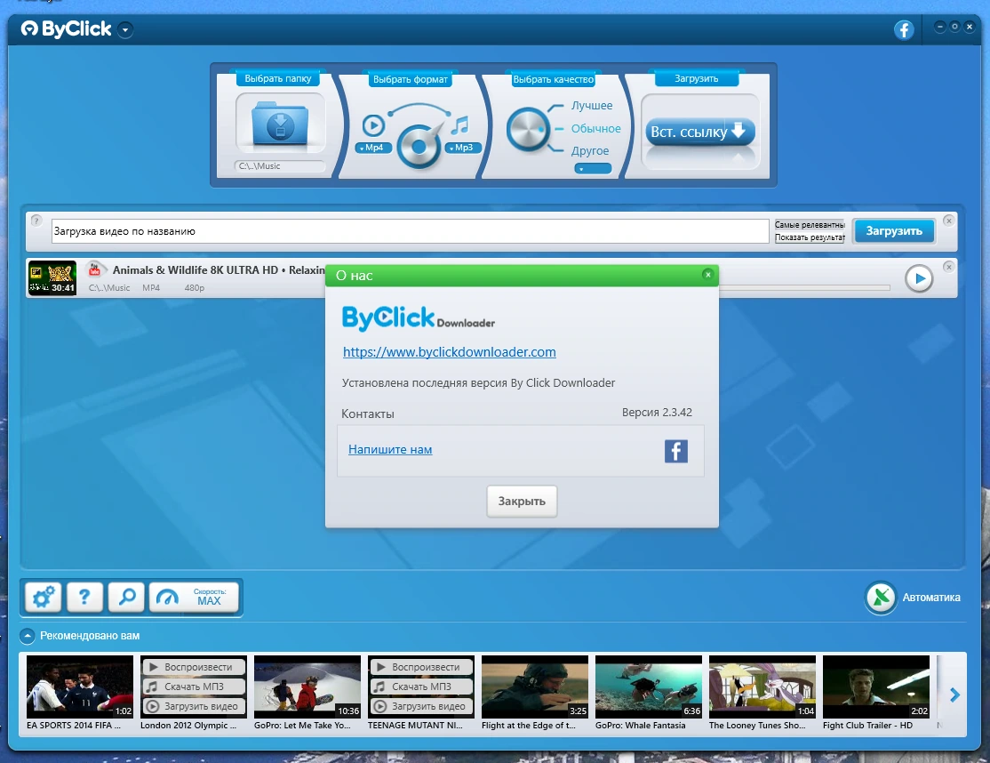 Видеозагрузчик ByClick Downloader Premium 2.3.42 by Dodakaedr — изображение 3