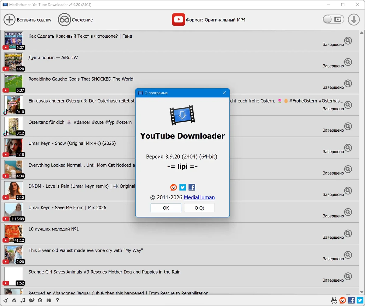 Видеозагрузчик MediaHuman YouTube Downloader 3.9.20 (2404) — изображение 3