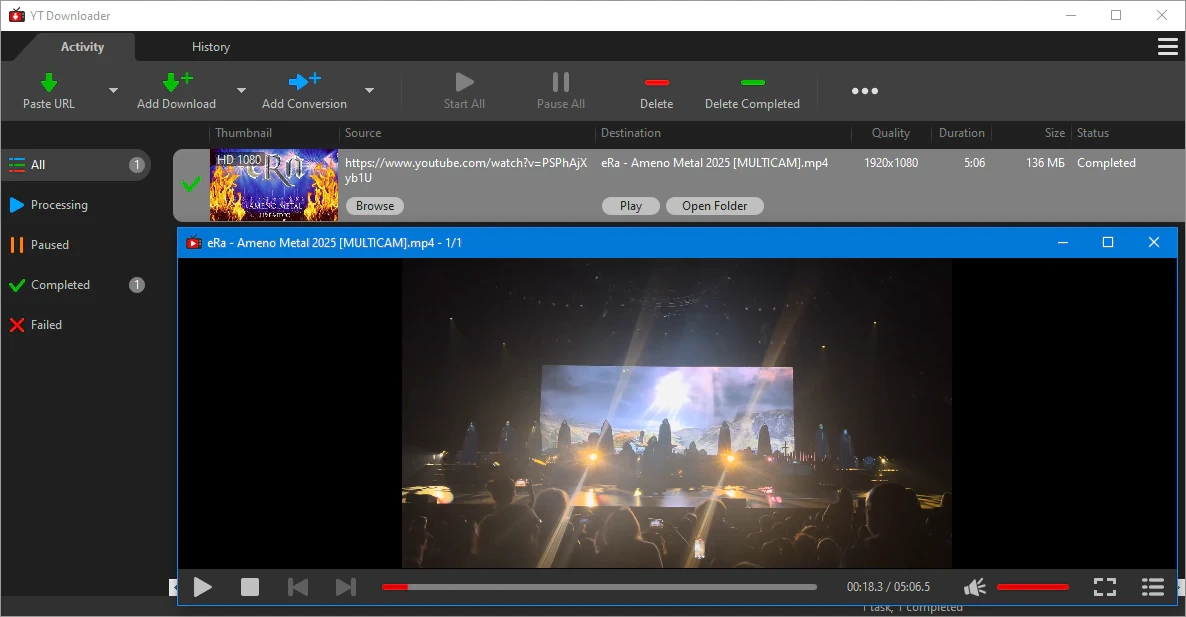 Видеозагрузчик с удобным интерфейсом YT Downloader 10.2.5 — изображение 3
