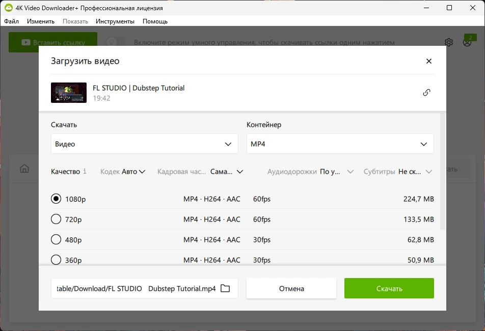 4K Video Downloader+ загрузчик плейлистов и каналов 25.0.0.182 by Dodakaedr — изображение 3