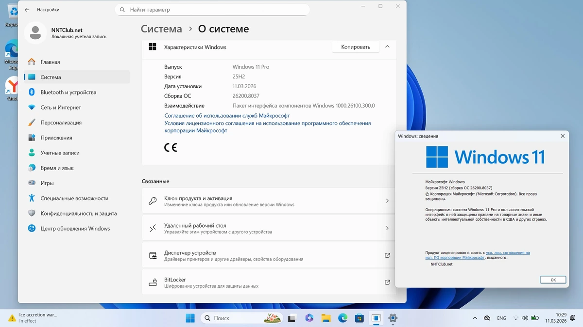 Windows 11 Pro 25H2 Build 26200.8037 Full Март 2026 — изображение 3