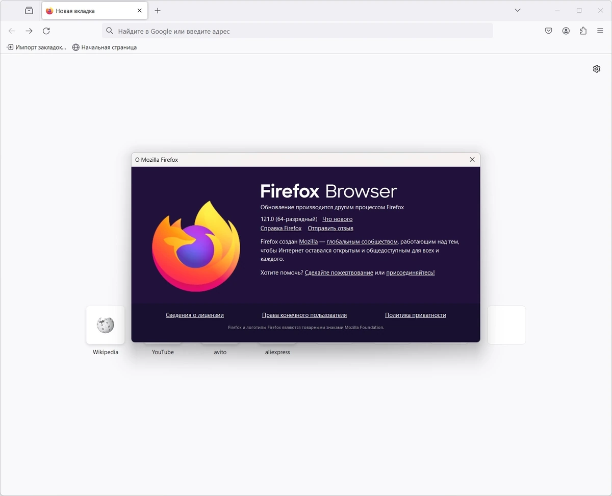 Браузер - Firefox Browser 121.0 Portable by PortableApps — изображение 3