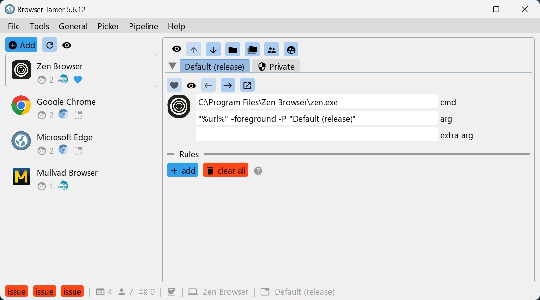 Browser Tamer 5.6.12 Portable — изображение 3