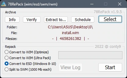 78RePack 1.9.5 New (WimLib 1.14.3) Portable by conty9 — изображение 3