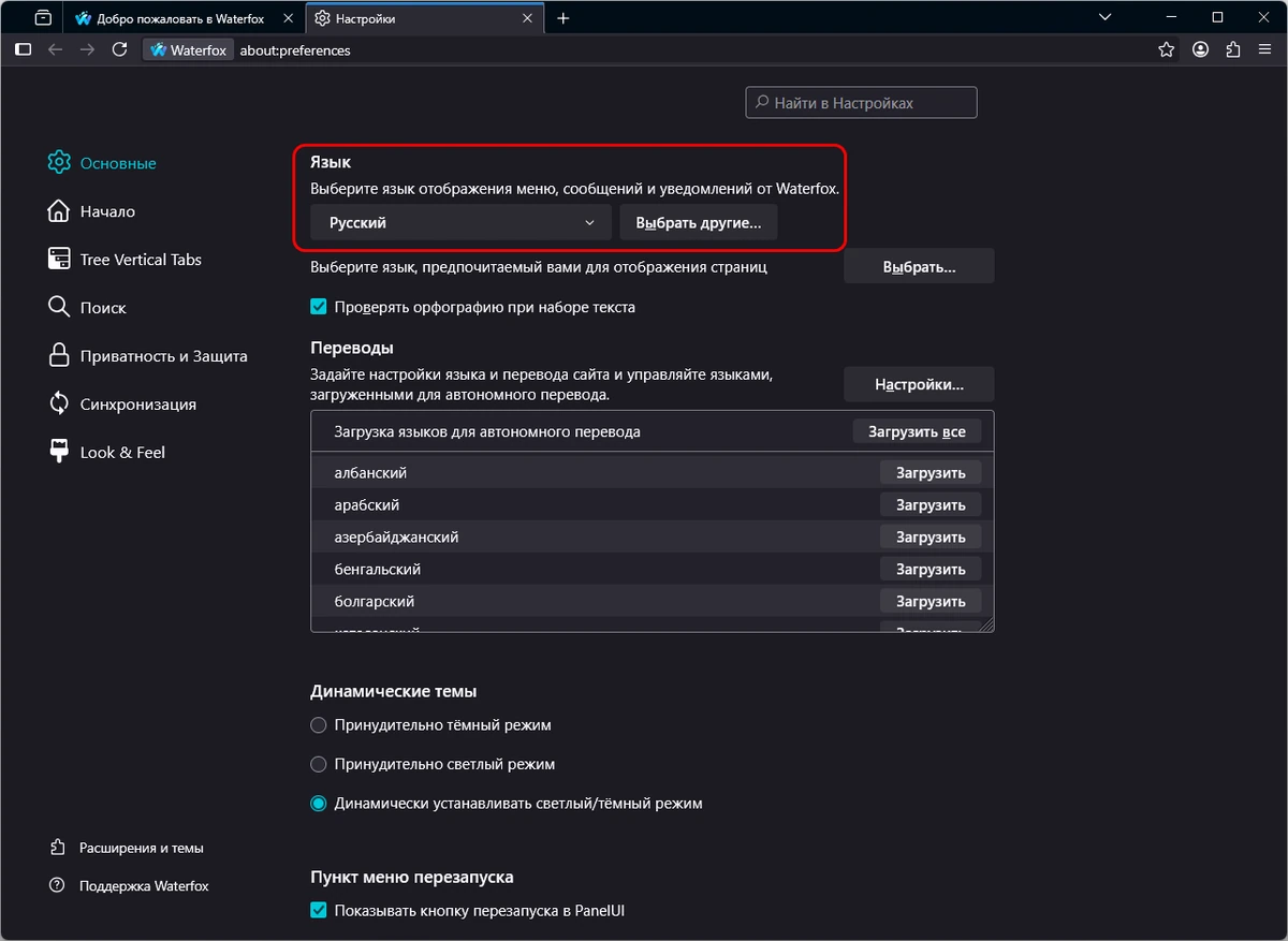 Быстрый интернет браузер Waterfox 6.6.12 — изображение 3