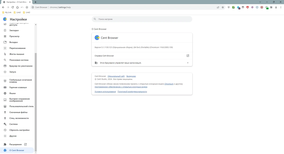 Cent Browser 5.1.1130.123 Portable by Cento8 — изображение 3