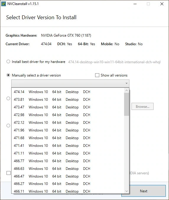 Чистая установка драйвера NVCleanstall 1.16.0 Portable — изображение 3