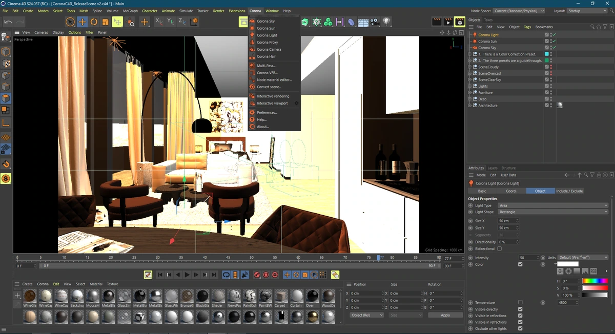 Corona Renderer 6 Hotfix 2 for Cinema 4D R14-S24 — изображение 3