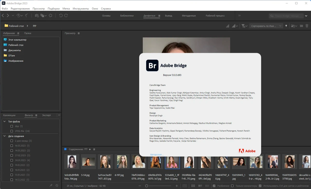 Доступ к мультимедийным ресурсам - Adobe Bridge 2023 13.0.3.693 RePack by KpoJIuK — изображение 3