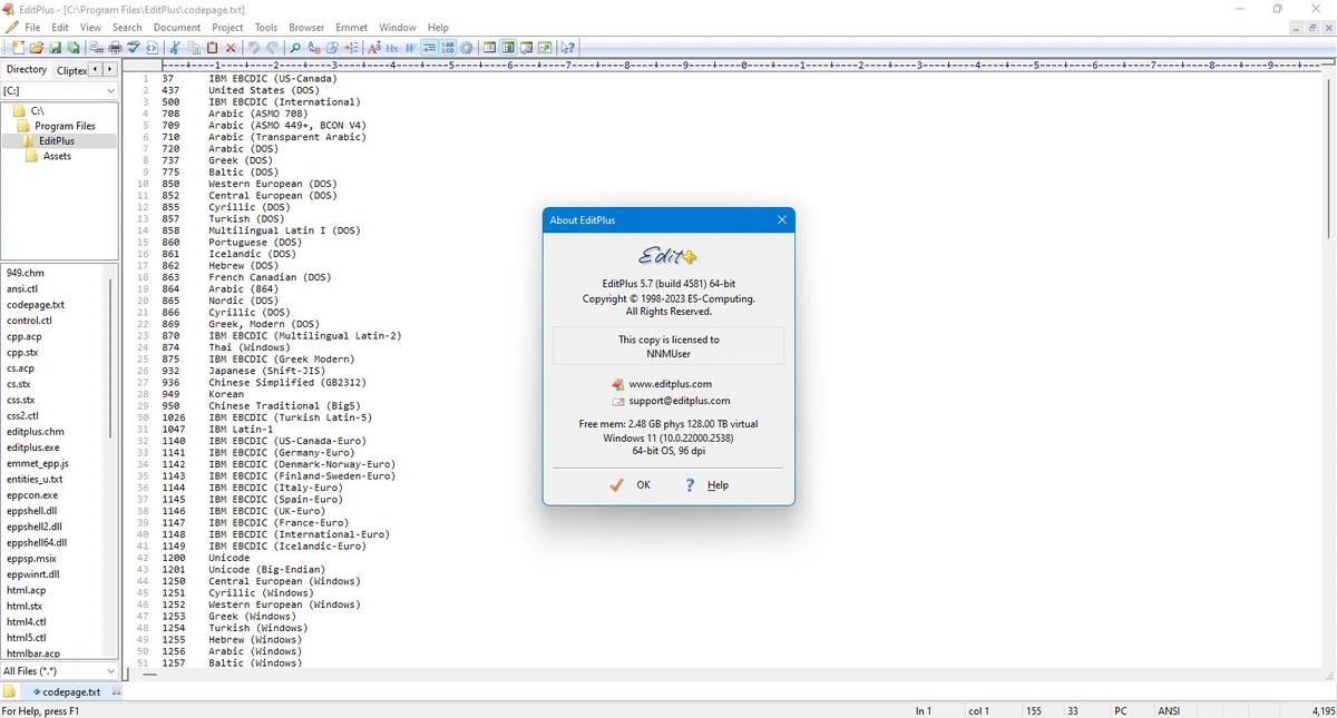 EditPlus 5.7.0 build 4352 + EditPlus 5.7.0 patch 4581 — изображение 3