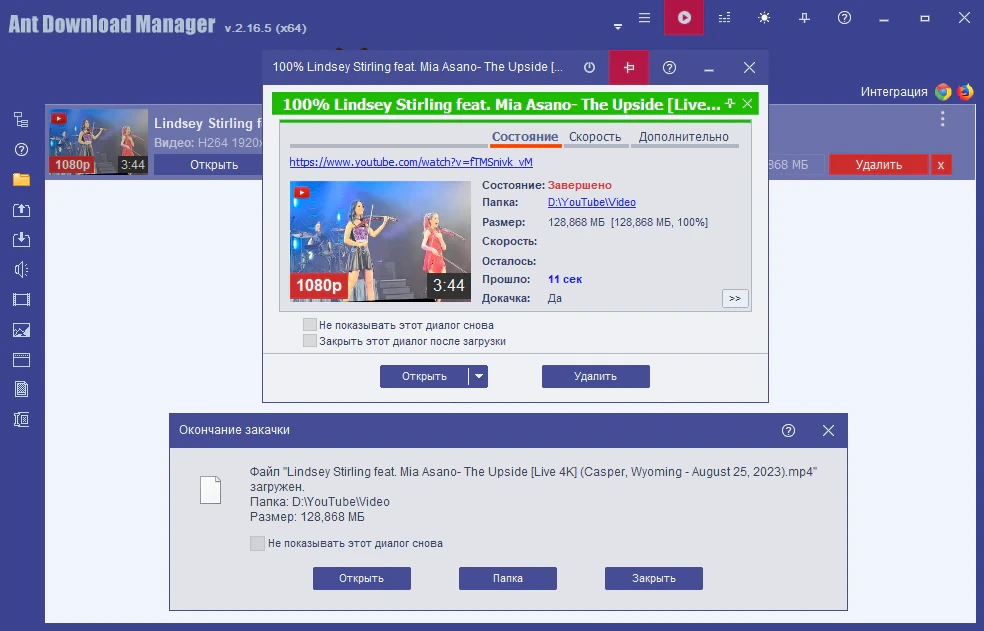 Файловый загрузчик Ant Download Manager 2.16.5 Build 92283 (92282) + Portable — изображение 3