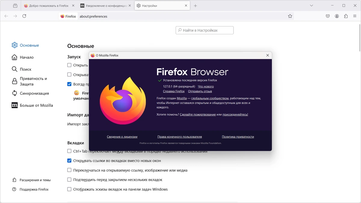 Firefox Browser 127.0.1 — изображение 3