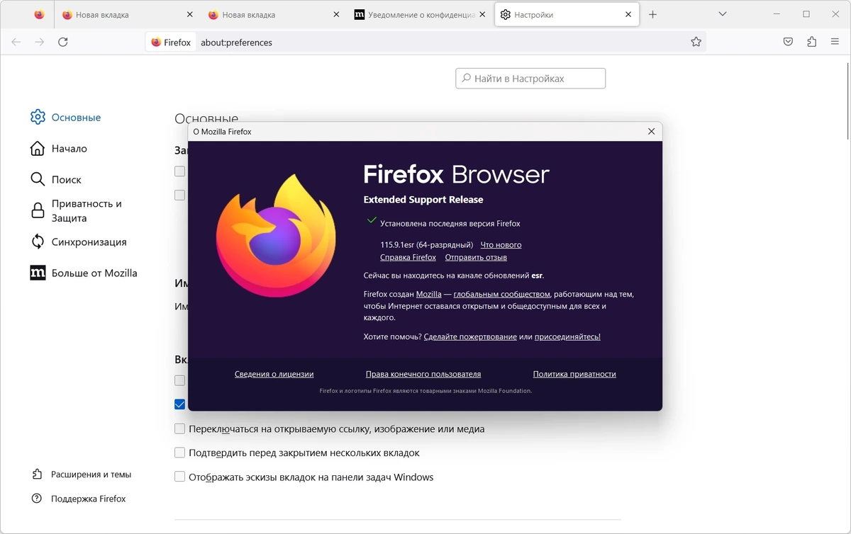Firefox Browser ESR 115.9.1 Portable by PortableApps — изображение 3
