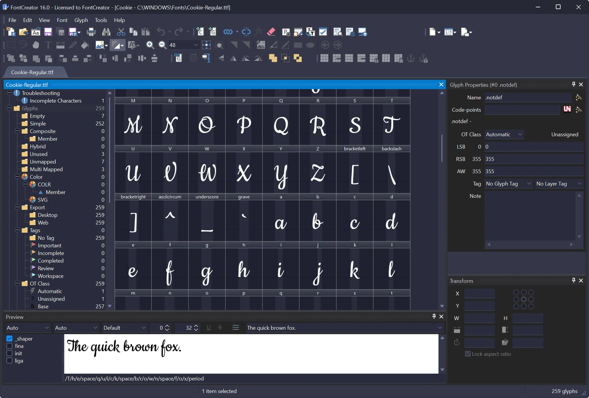 High-Logic FontCreator создание своих шрифтов 16.0.0.3068 by 7997 — изображение 3