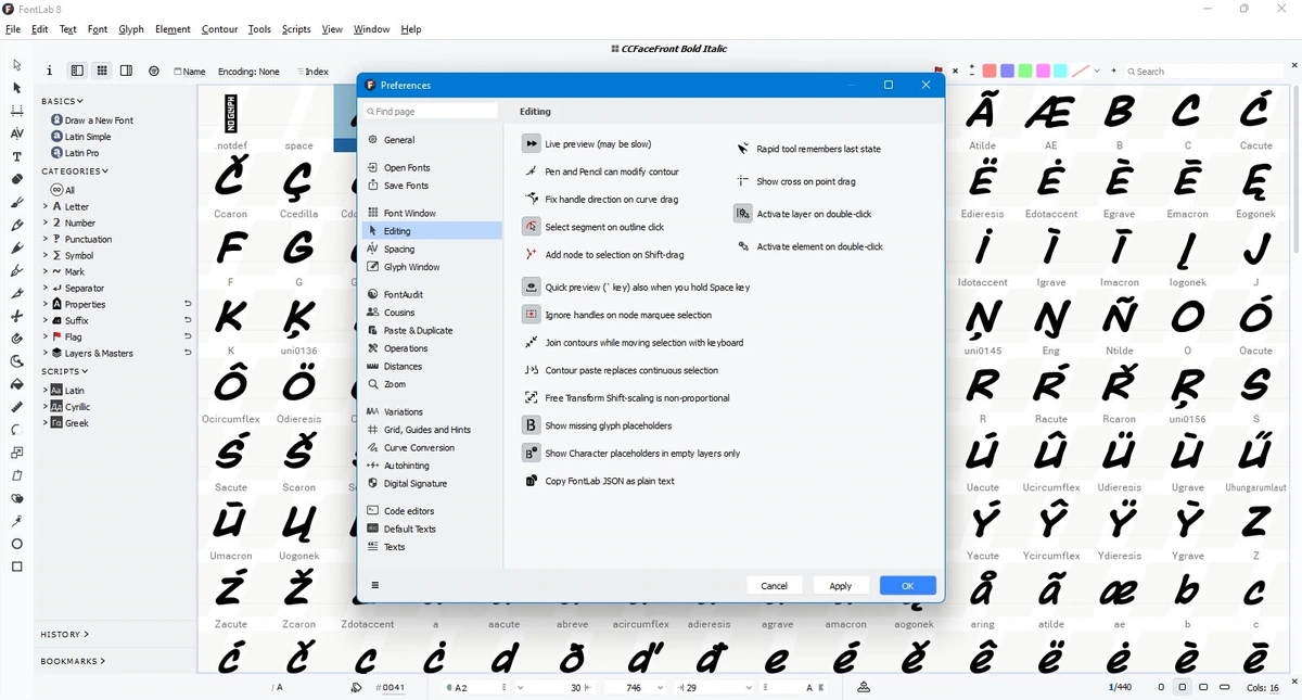 Редактор шрифтов для Windows FontLab 8.4.2.8950 — изображение 3