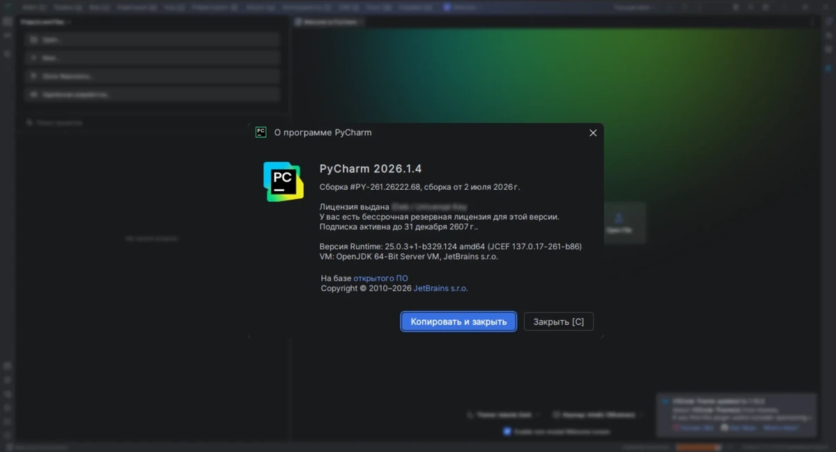 Функциональный редактор кода JetBrains PyCharm Professional 2026.1.4 by IDE`a — изображение 3