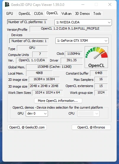 Информация о видеоадаптере GPU Caps Viewer 1.59.0.0 + Portable — изображение 3