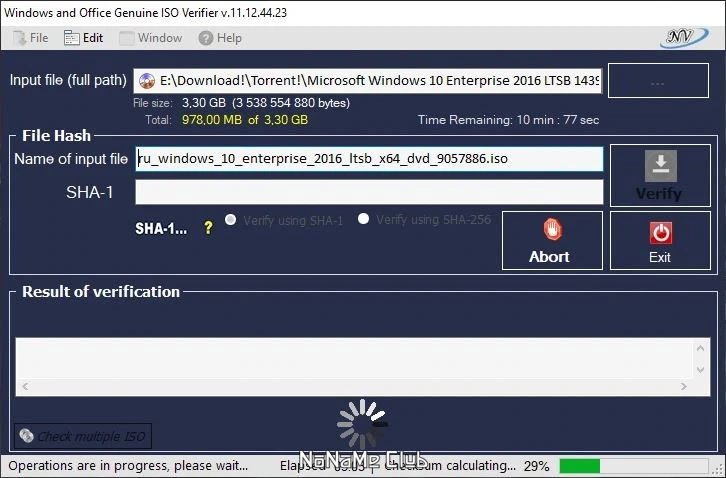 Инспектор образов Windows and Office Genuine ISO Verifier 11.12.44.23 Portable — изображение 3
