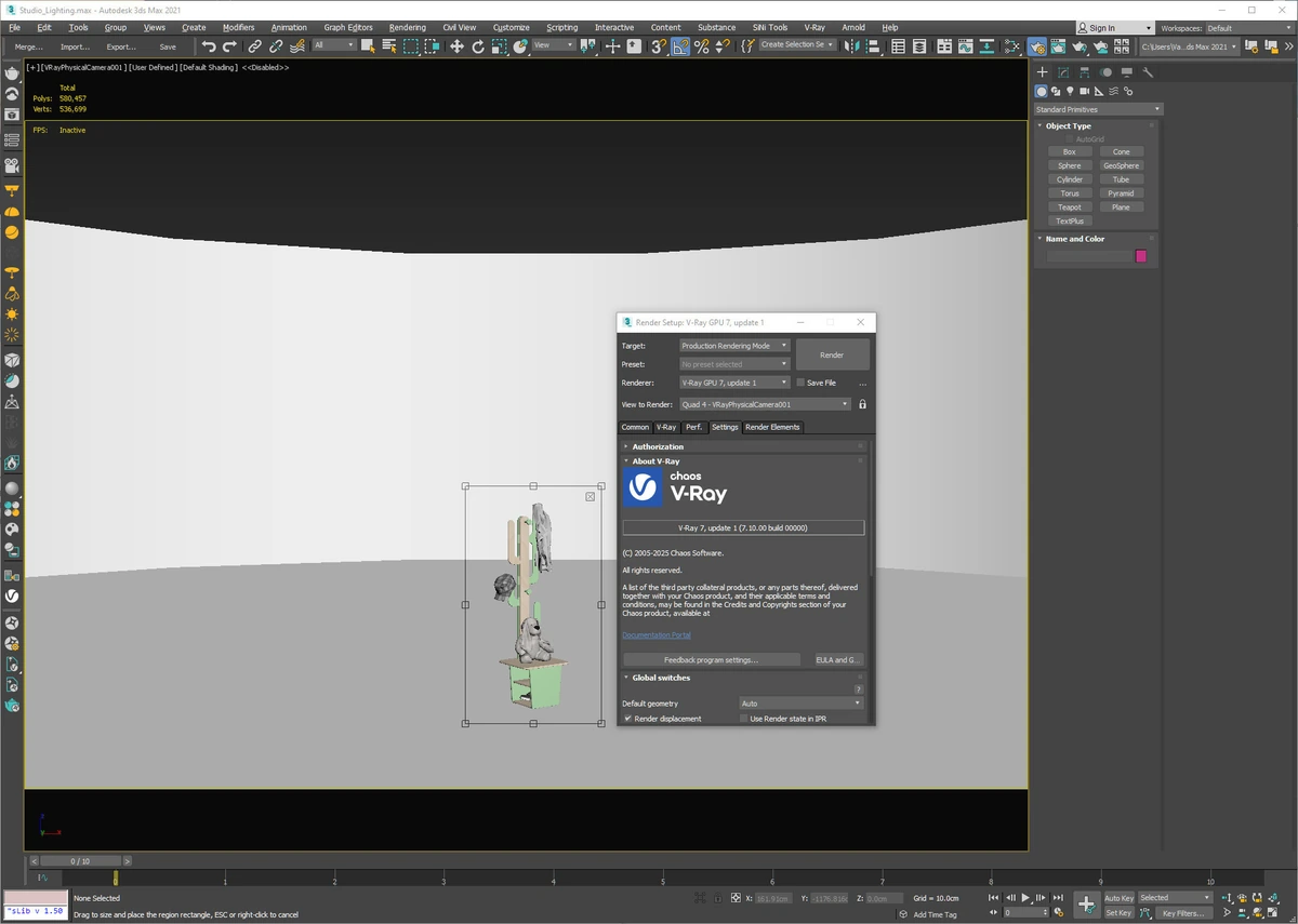 Инструмент визуализации V-Ray 7.10.00 for 3ds Max — изображение 3