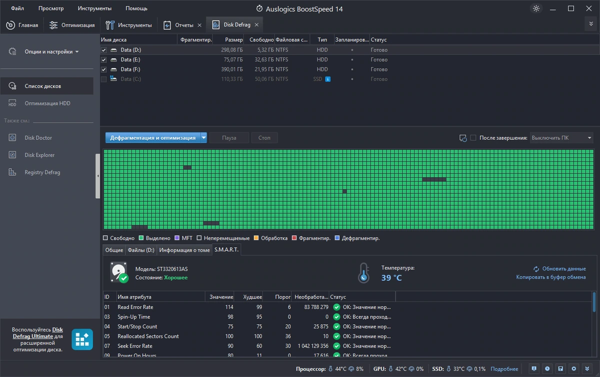 Инструменты для оптимизации Windows Auslogics BoostSpeed 14.0.1.2 by Dodakaedr — изображение 3
