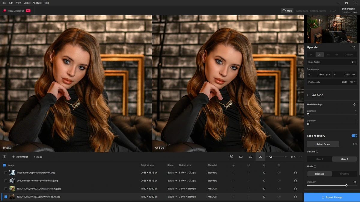 Интеллектуальное увеличение изображений Topaz Gigapixel 1.0.7 + models by 7997 — изображение 3