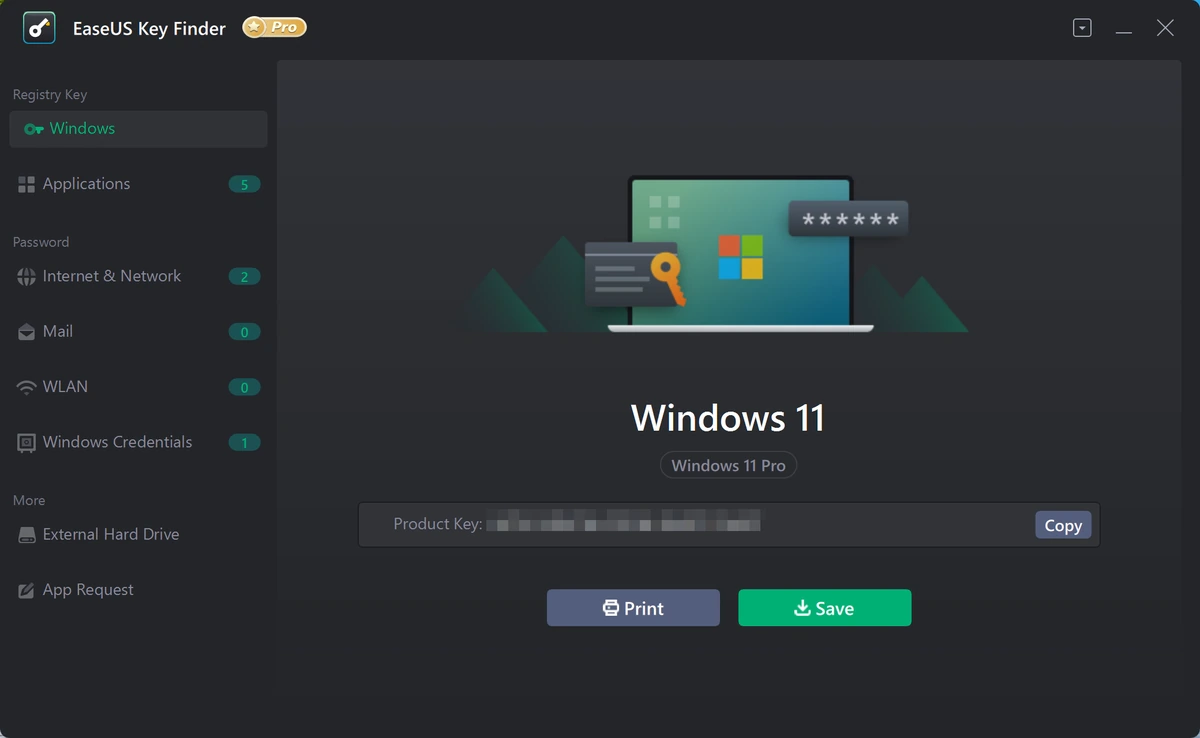 Извлечение ключей Windows EaseUS Key Finder Pro 4.1.7 — изображение 3
