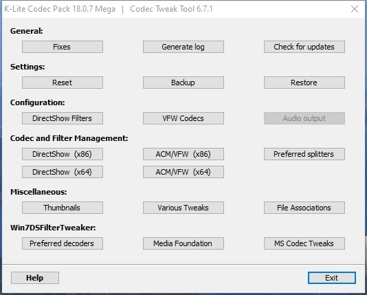 K-Lite Codec Pack Update 18.0.7 — изображение 3