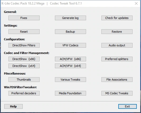 K-Lite Codec Pack Update 18.2.2 — изображение 3