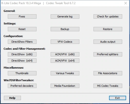 K-Lite Codec Pack Update 18.3.4 — изображение 3