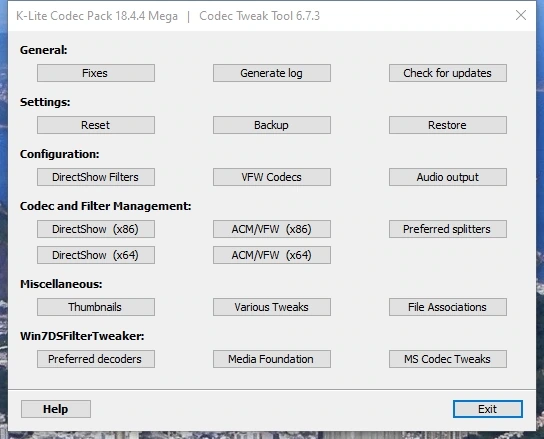 K-Lite Codec Pack Update 18.4.4 — изображение 3