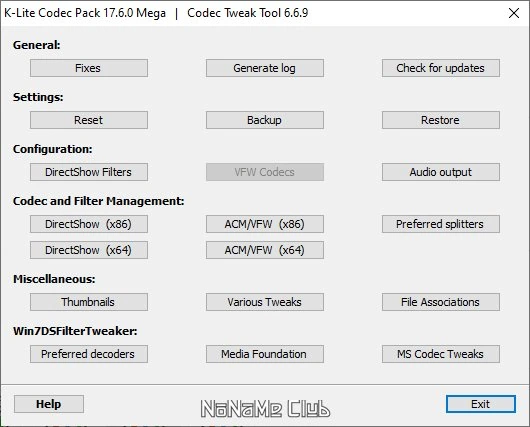 Кодеки для видео K-Lite Codec Pack 17.6.6 Mega/Full/Standard/Basic — изображение 3