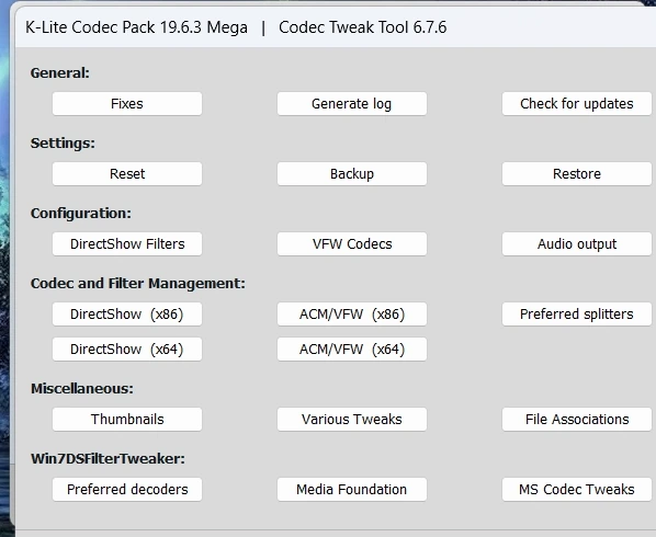 Кодеки мультимедиа K-Lite Codec Pack Update 19.6.3 — изображение 3