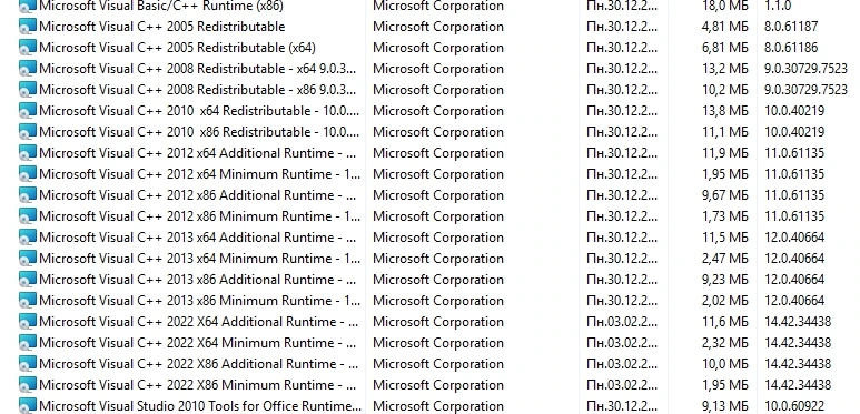 Компоненты для работы приложений Microsoft Visual C++ Runtimes AIO v0.87.0 x86-x64 by abbodi1406 — изображение 3