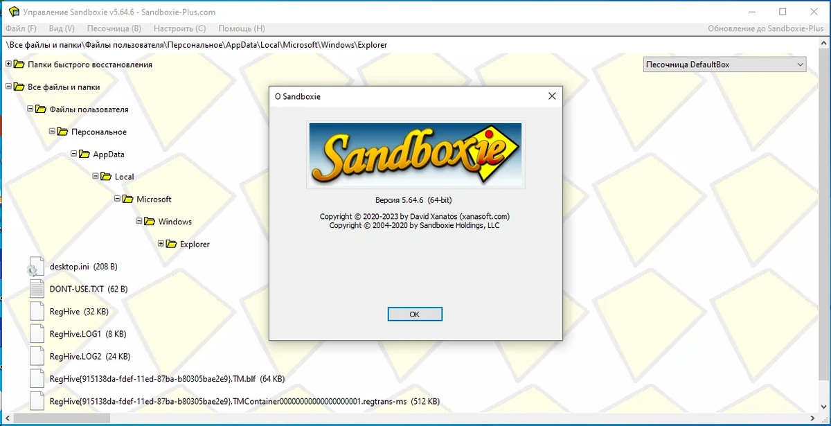 Контроль деятельности программ Sandboxie 5.64.6 — изображение 3