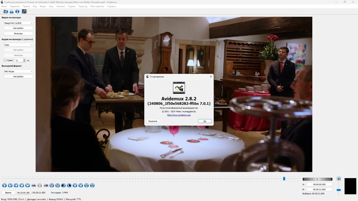 Конвертация и обработка видео Avidemux 2.8.2 Nightly (r240806) + Portable (x64) — изображение 3