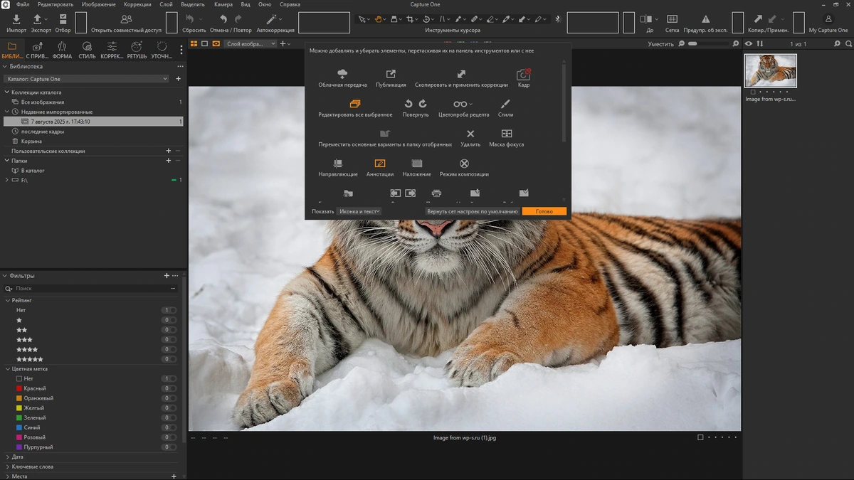 Корректор фото Capture One 23 Enterprise 16.6.4.3044 by KpoJIuK — изображение 3