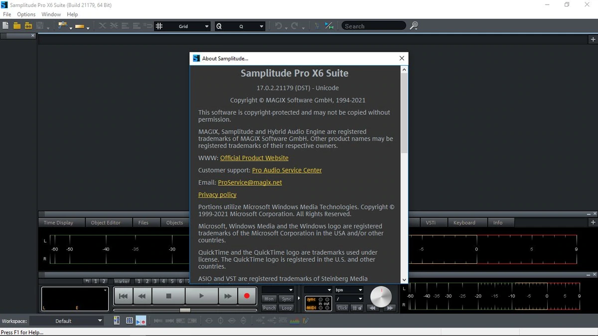 MAGIX Samplitude Pro X6 Suite 17.0.2.21179 (x64) — изображение 3