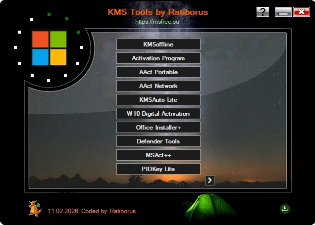 Активация Windows KMS Tools by Ratiborus 11.02.2026 — изображение 3