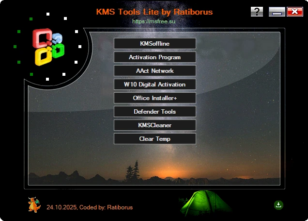 Активаторы для Windows KMS Tools Lite by Ratiborus 24.10.2025 — изображение 3