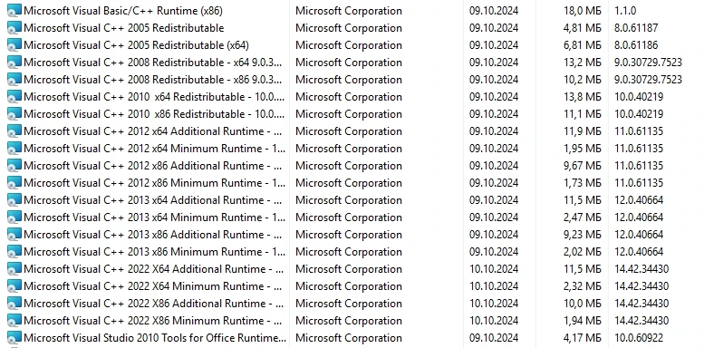 Системный софт Microsoft Visual C++ Runtimes AIO v0.84.0 x86-x64 Repack by abbodi1406 — изображение 3