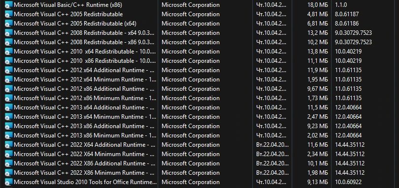 Microsoft Visual C++ Runtimes AIO v0.90.0 x86-x64 by abbodi1406 — изображение 3