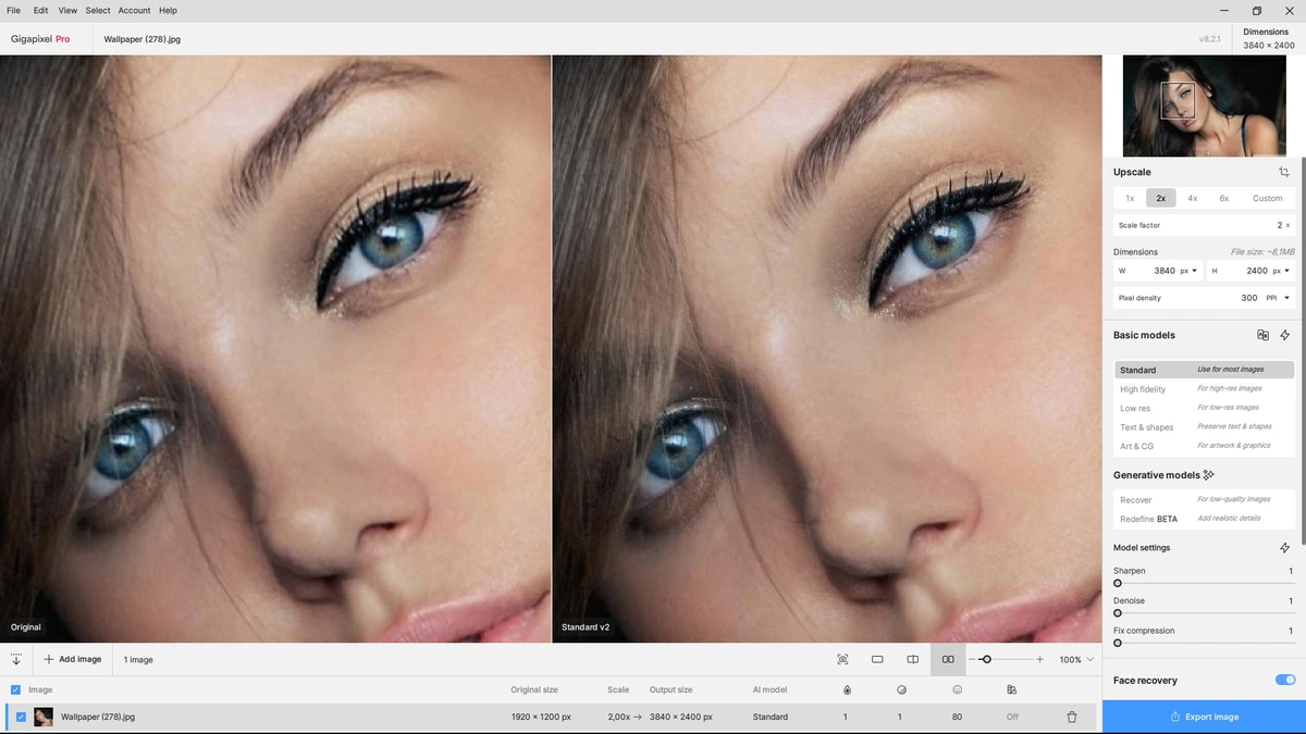 Многократное увеличение фото Topaz Gigapixel AI Pro 8.2.1 RC — изображение 3