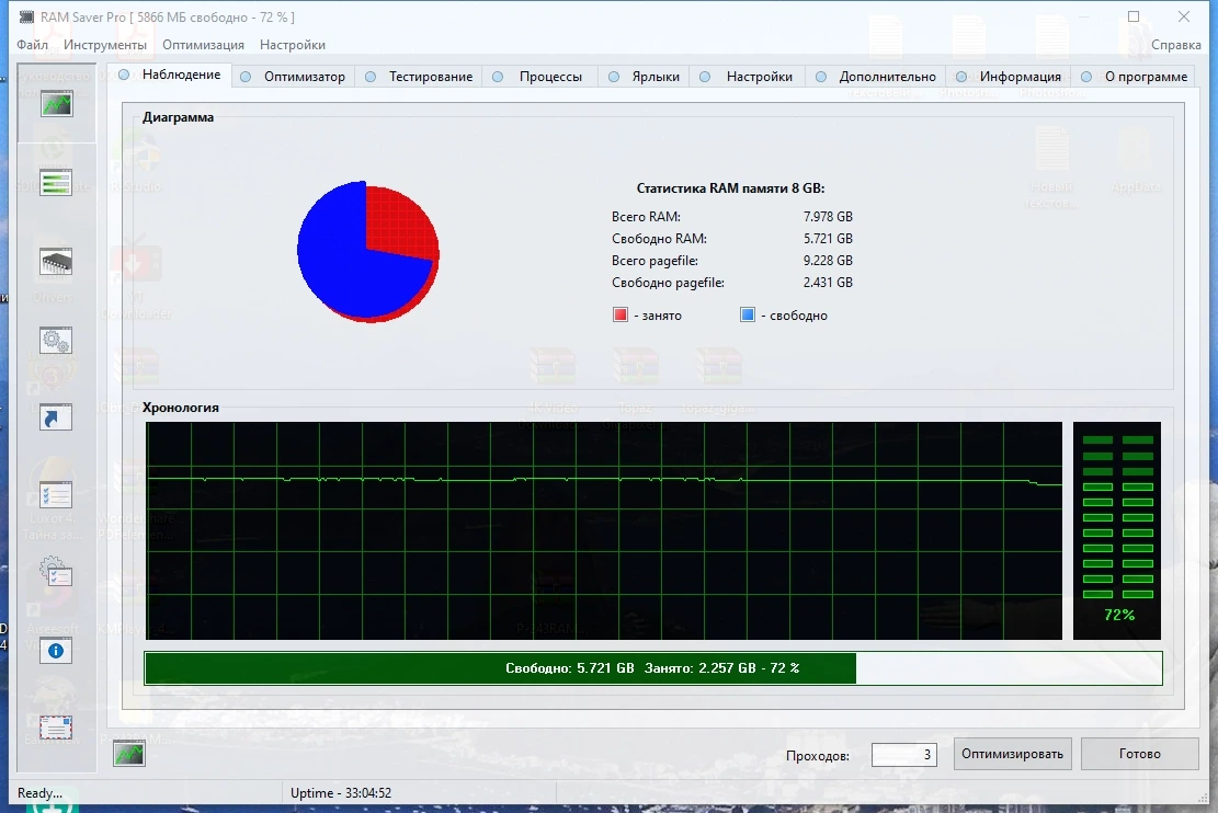Мониторинг оперативной памяти - RAM Saver Professional 24.3 Portable by FC Portables — изображение 3