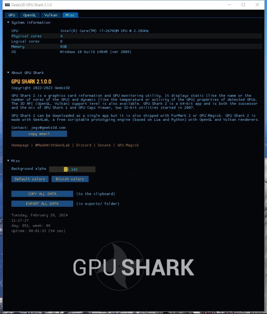 Мониторинг состояния графического процессора - GPU Shark II 2.1.0.0 + Portable — изображение 3