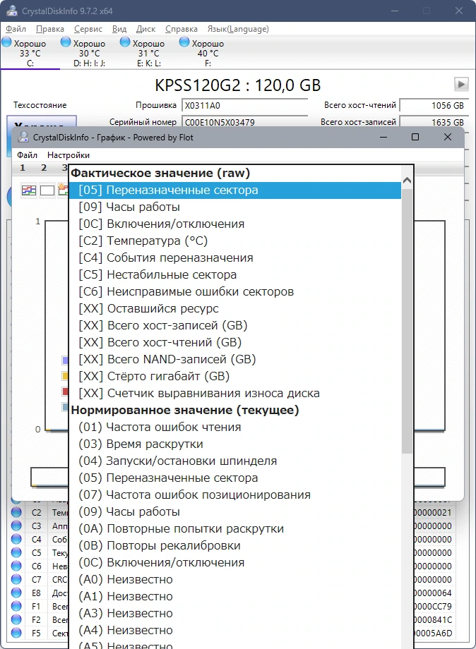 Мониторинг состояния жестких дисков CrystalDiskInfo 9.7.2 Final + Portable — изображение 3