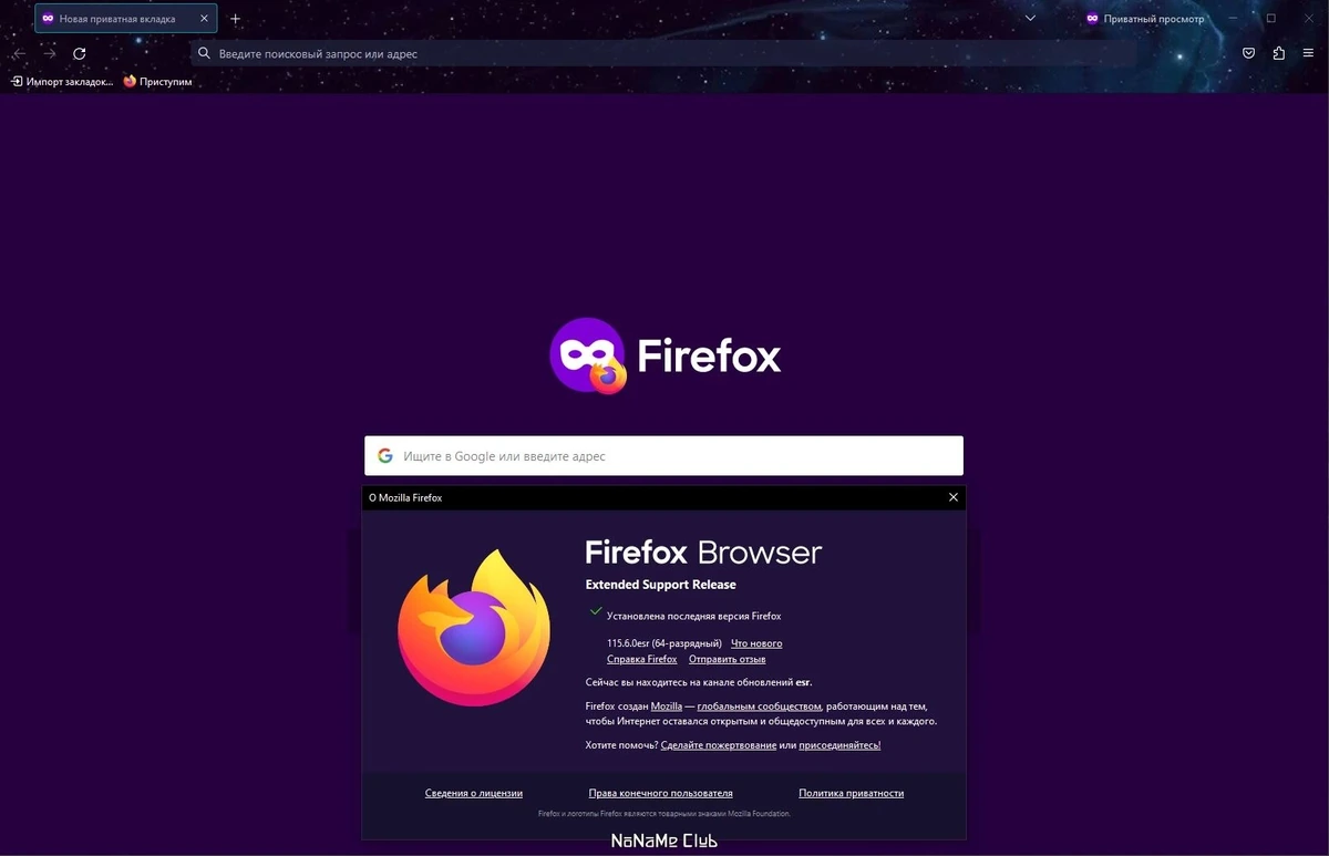 Firefox Browser ESR 115.6.0 — изображение 3